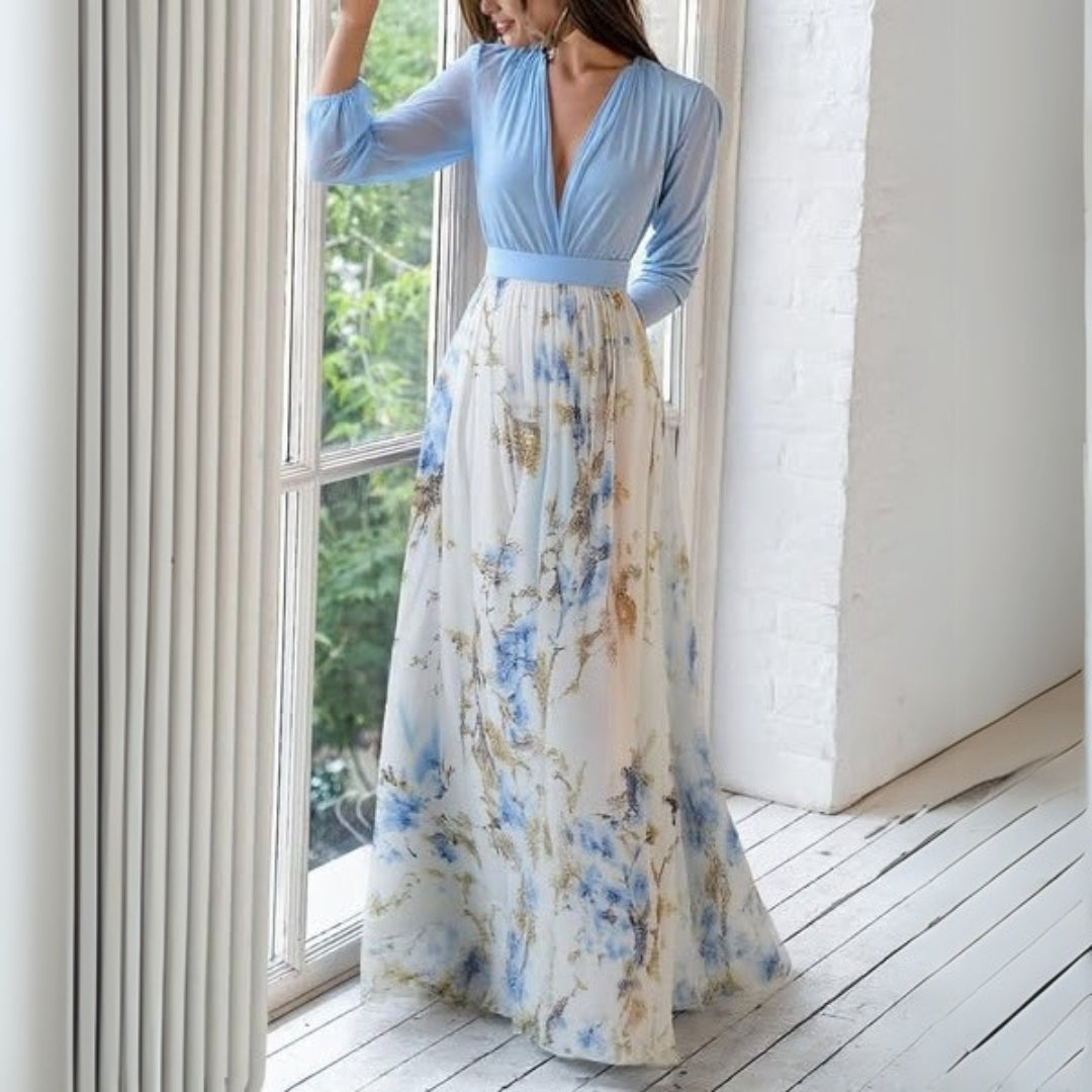 Gina | Women’s Long Sleeve Floral Maxi Dress