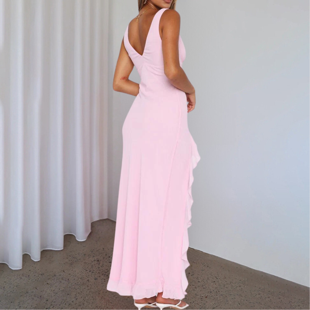 Adele | Women’s Asymmetrical Slit Maxi Dress