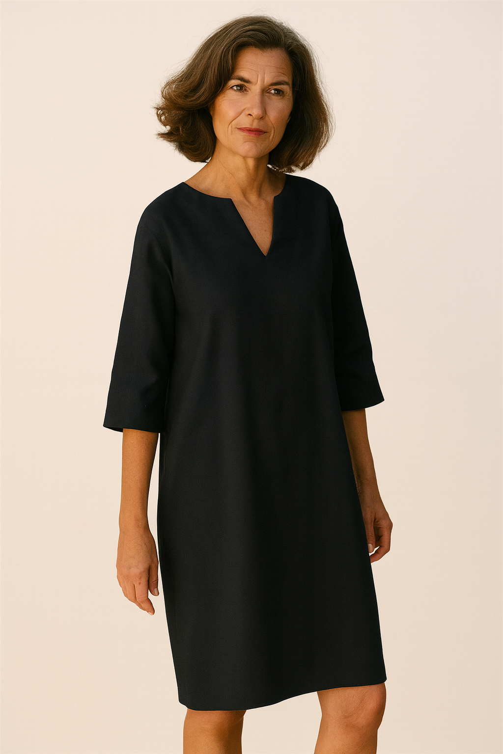 Emmy | Women’s V-Neck Shift Midi Dress