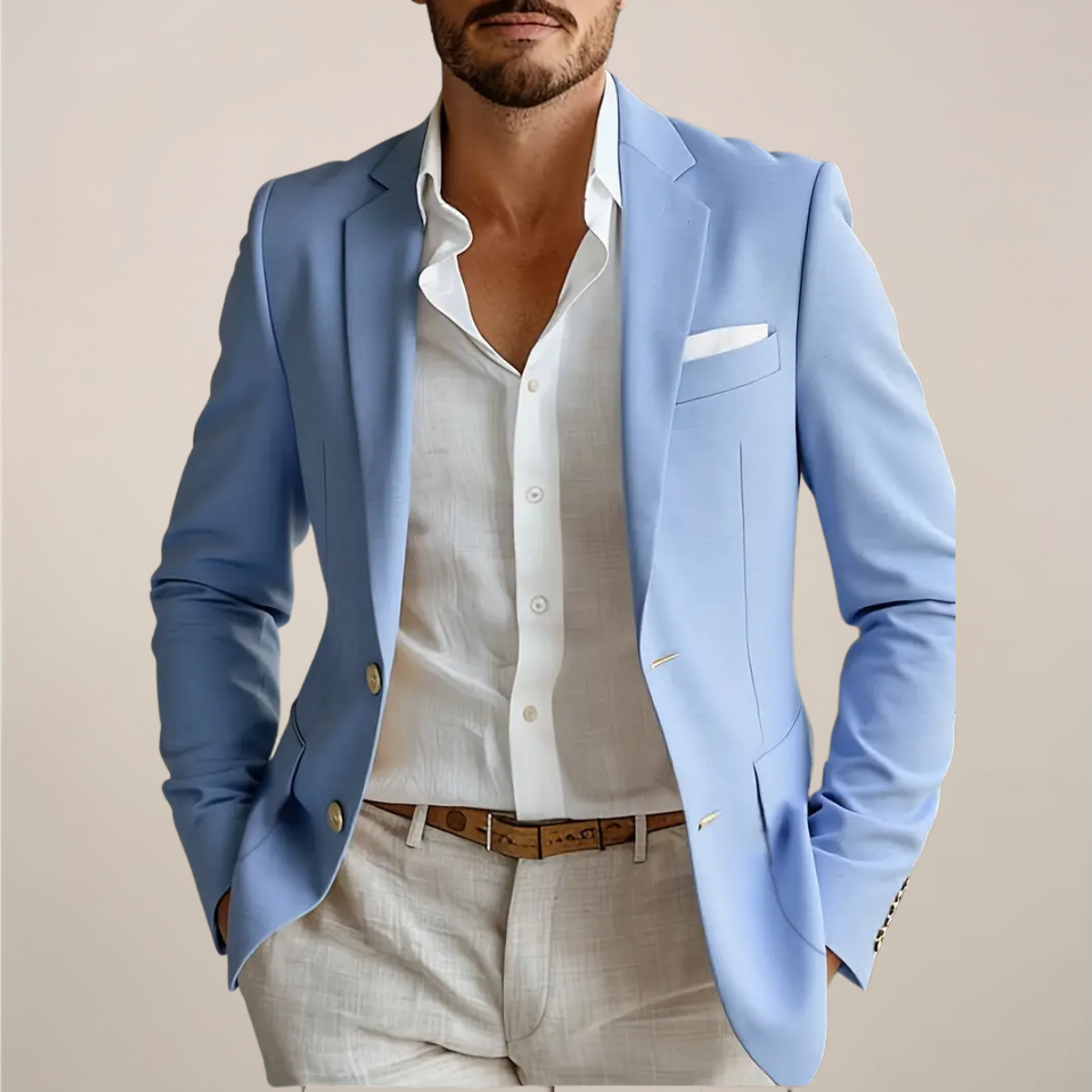 Freddie | Men’s Smart-Casual Linen Two-Piece Suit