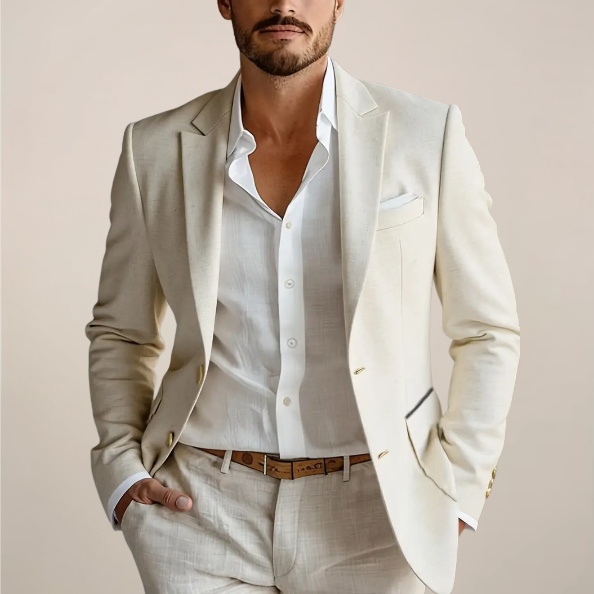 Freddie | Men’s Smart-Casual Linen Two-Piece Suit