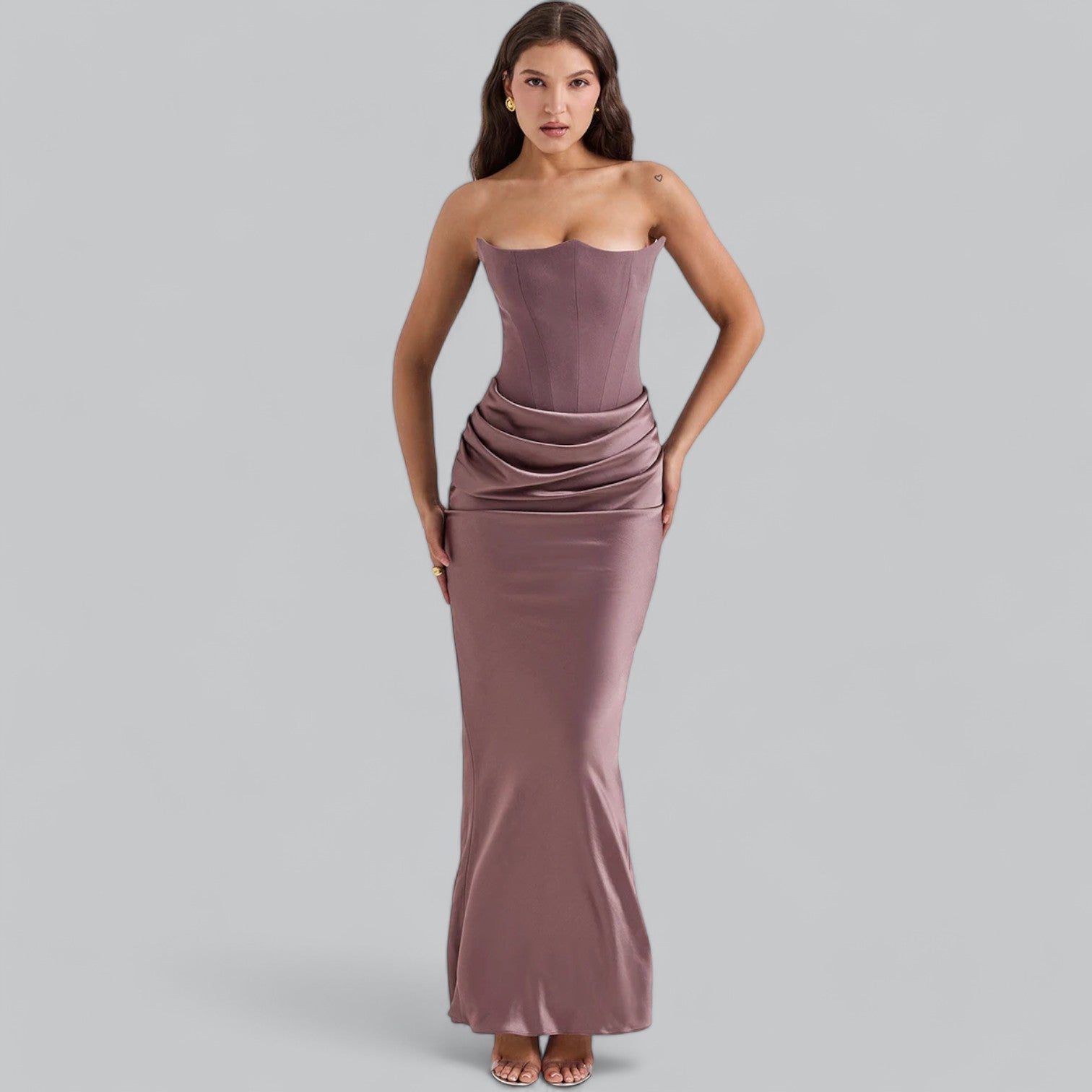 Danuta | Women’s Fitted Strapless Maxi Dress