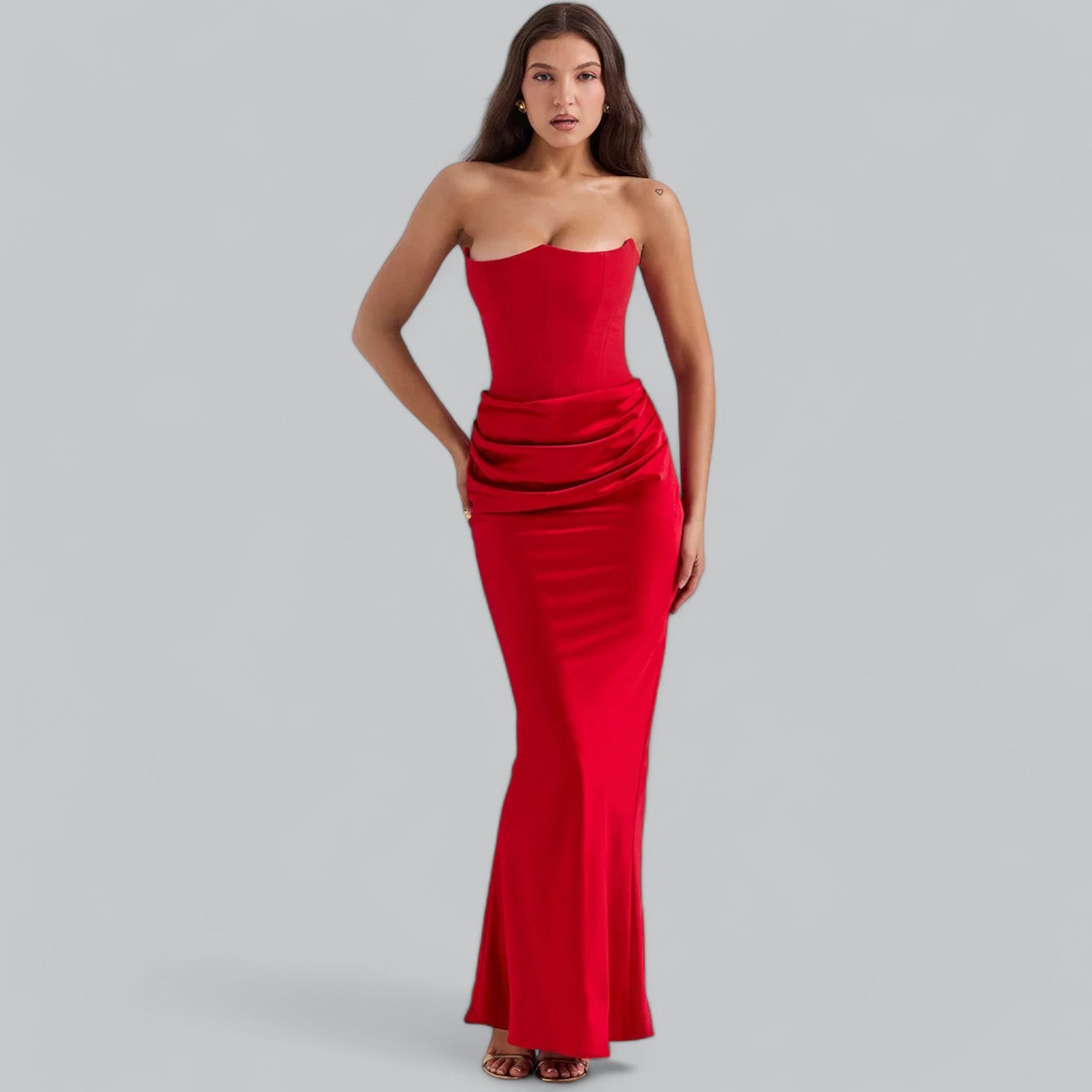Danuta | Women’s Fitted Strapless Maxi Dress