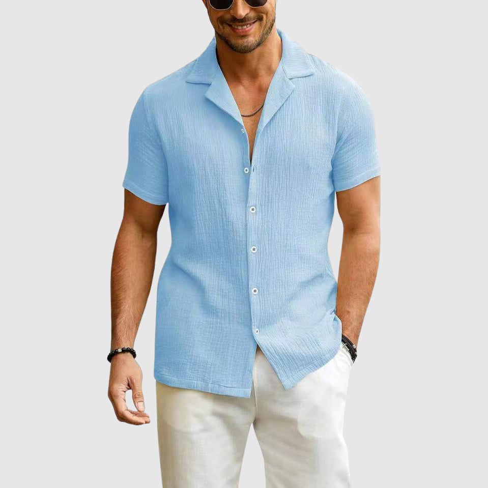 Slobodan | Men's Short Sleeve Linen Shirt