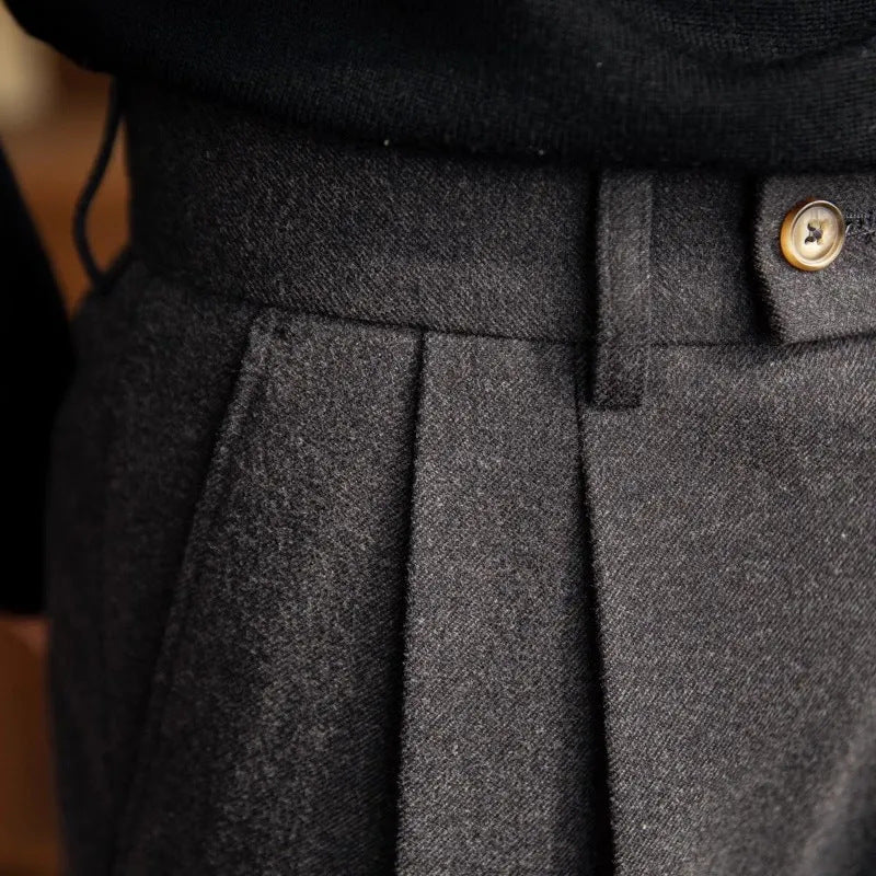 Arthur | Men's Double Button High Waisted Trousers