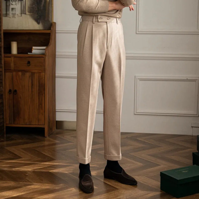 Arthur | Men's Double Button High Waisted Trousers