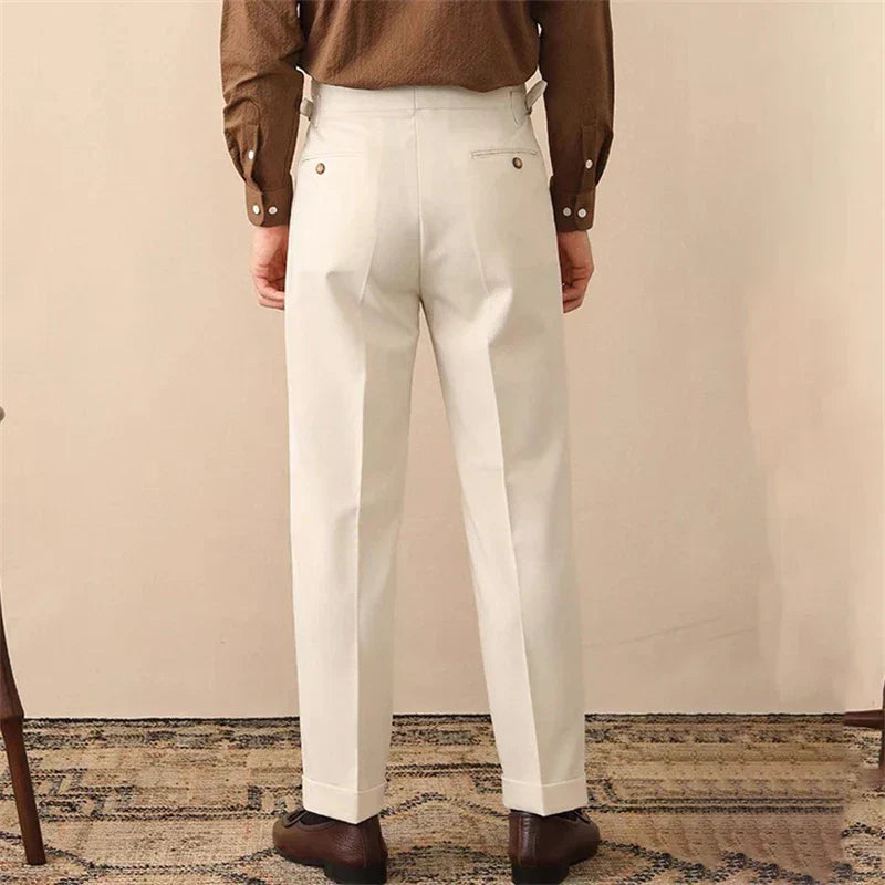 Toby | Men’s Tailored High Waisted Trousers