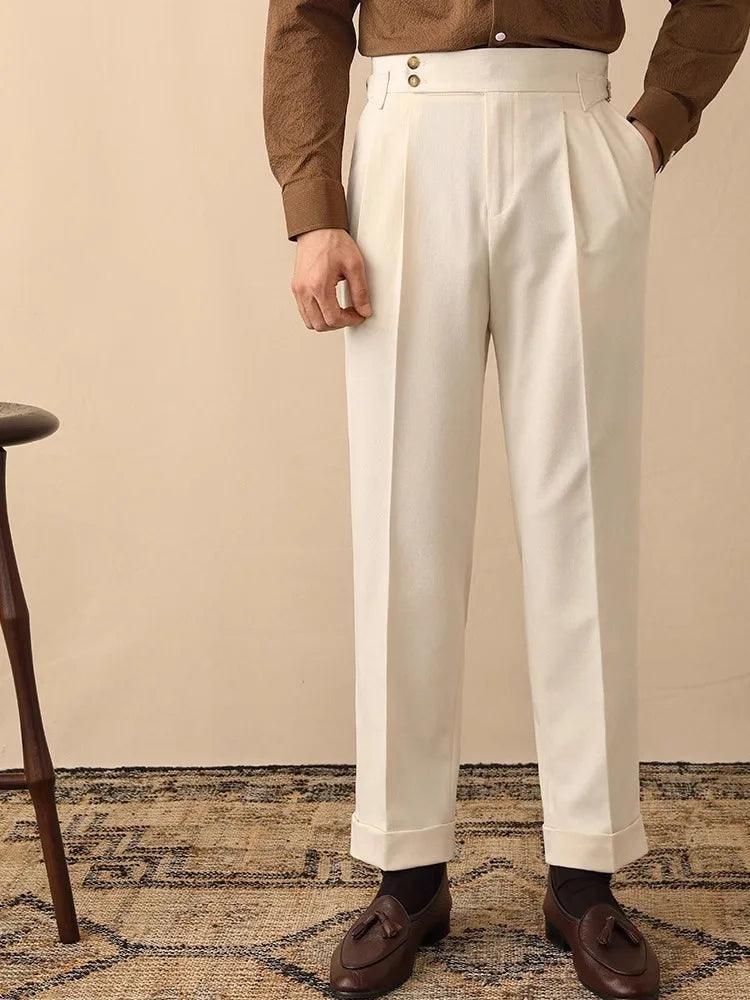 Toby | Men’s Tailored High Waisted Trousers