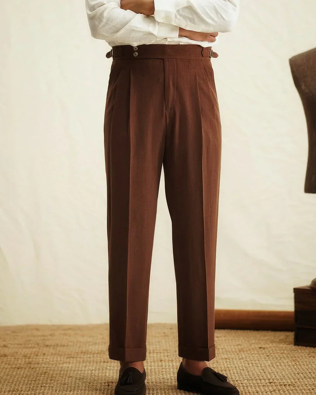 Toby | Men’s Tailored High Waisted Trousers