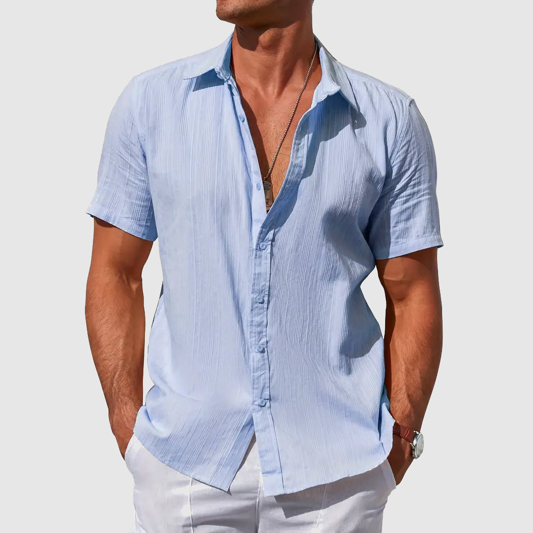 Sigmund | Men's Short Sleeve Linen Shirt