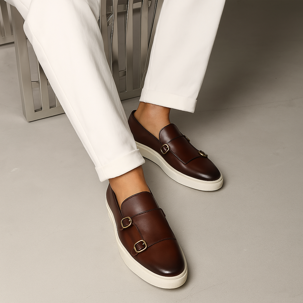 Mikko | Men’s Leather Double Monk Strap Shoes