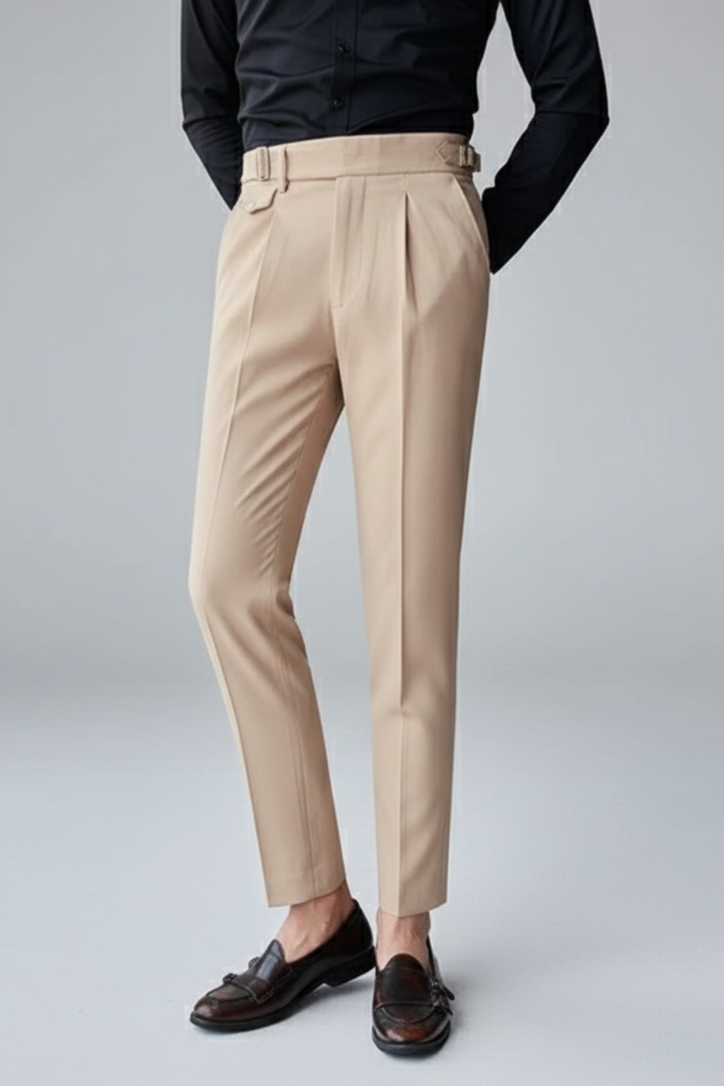 Elliot | Men’s Pleated Slim Fit Straight Casual Trousers