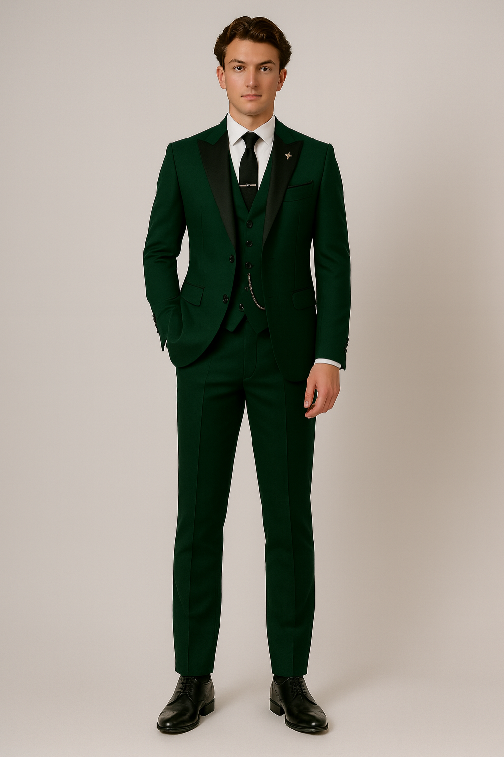 James | Men’s Single-Breasted Slim Three-Piece Suit