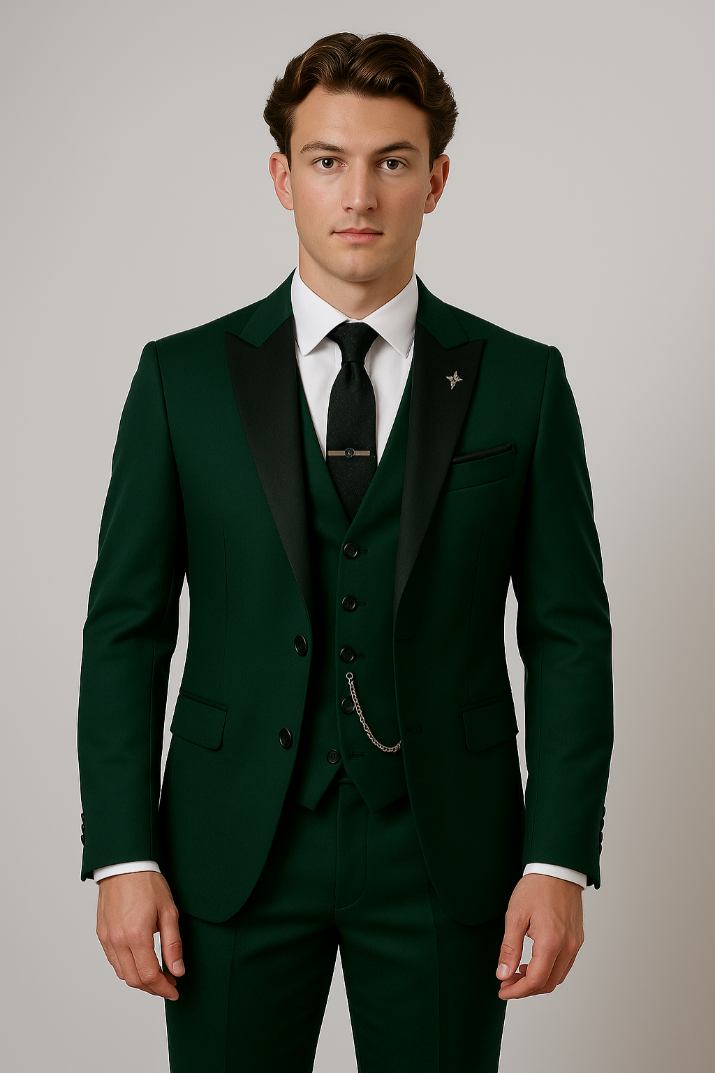 James | Men’s Single-Breasted Slim Three-Piece Suit