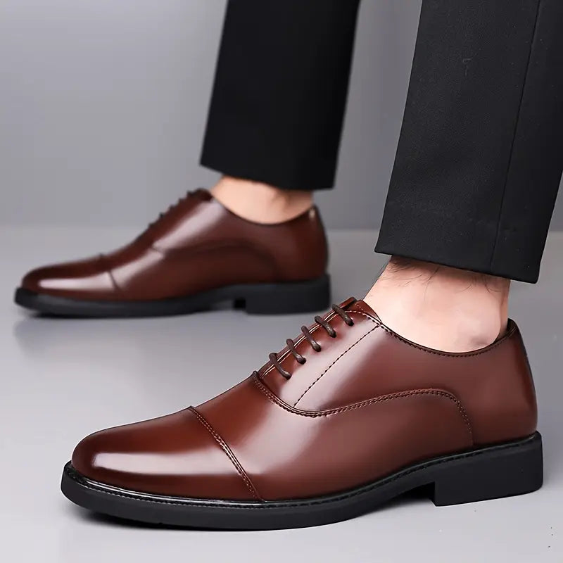Luigi | Men’s Glossy Oxfords Dress Shoes