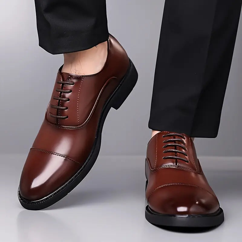 Luigi | Men’s Glossy Oxfords Dress Shoes