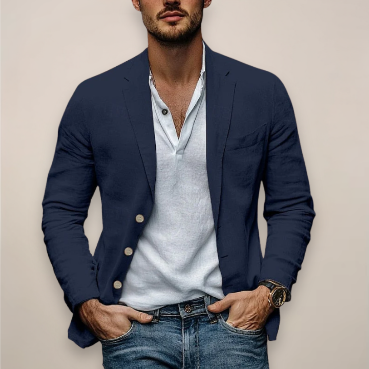 Louis | Men’s Linen Casual Blazer