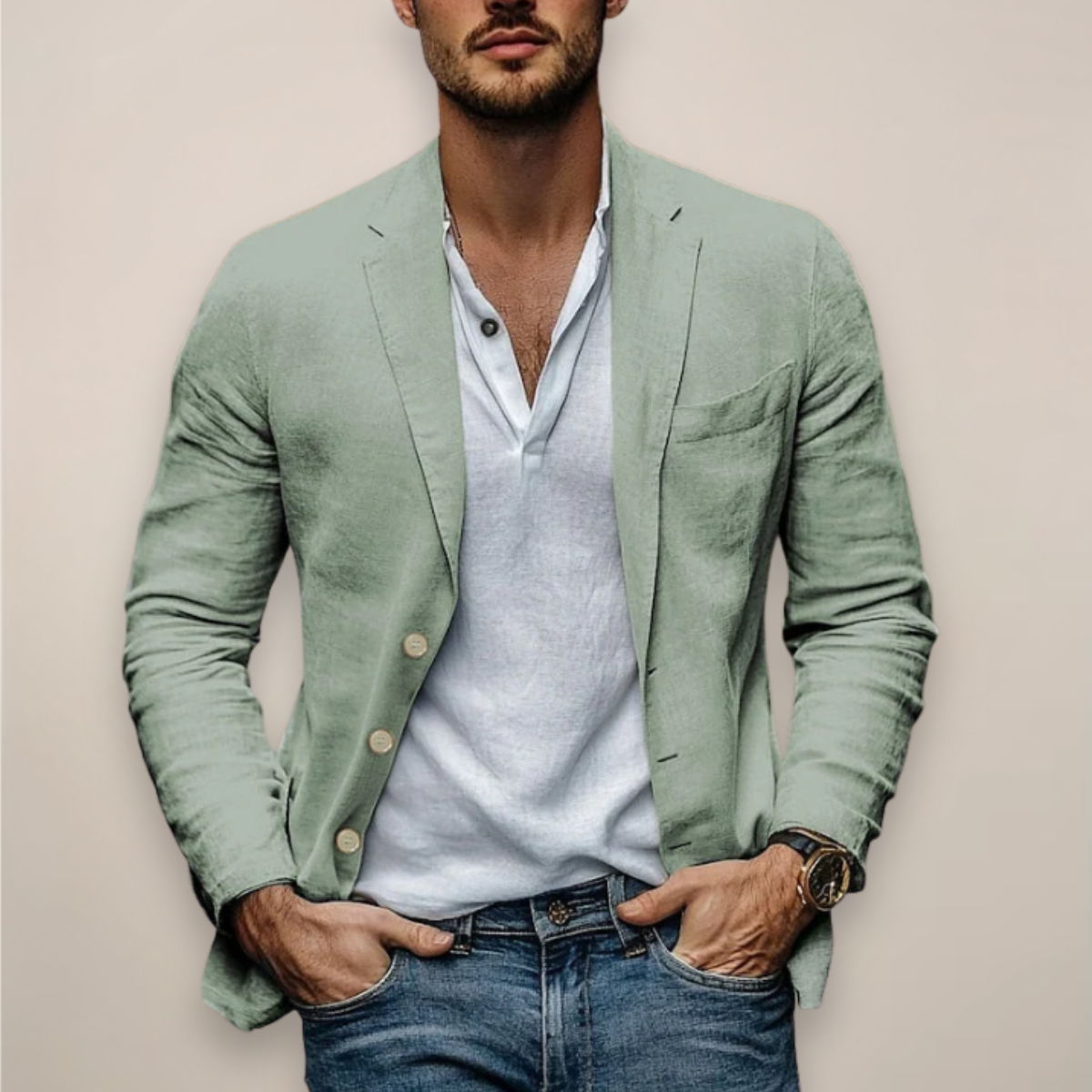Louis | Men’s Linen Casual Blazer