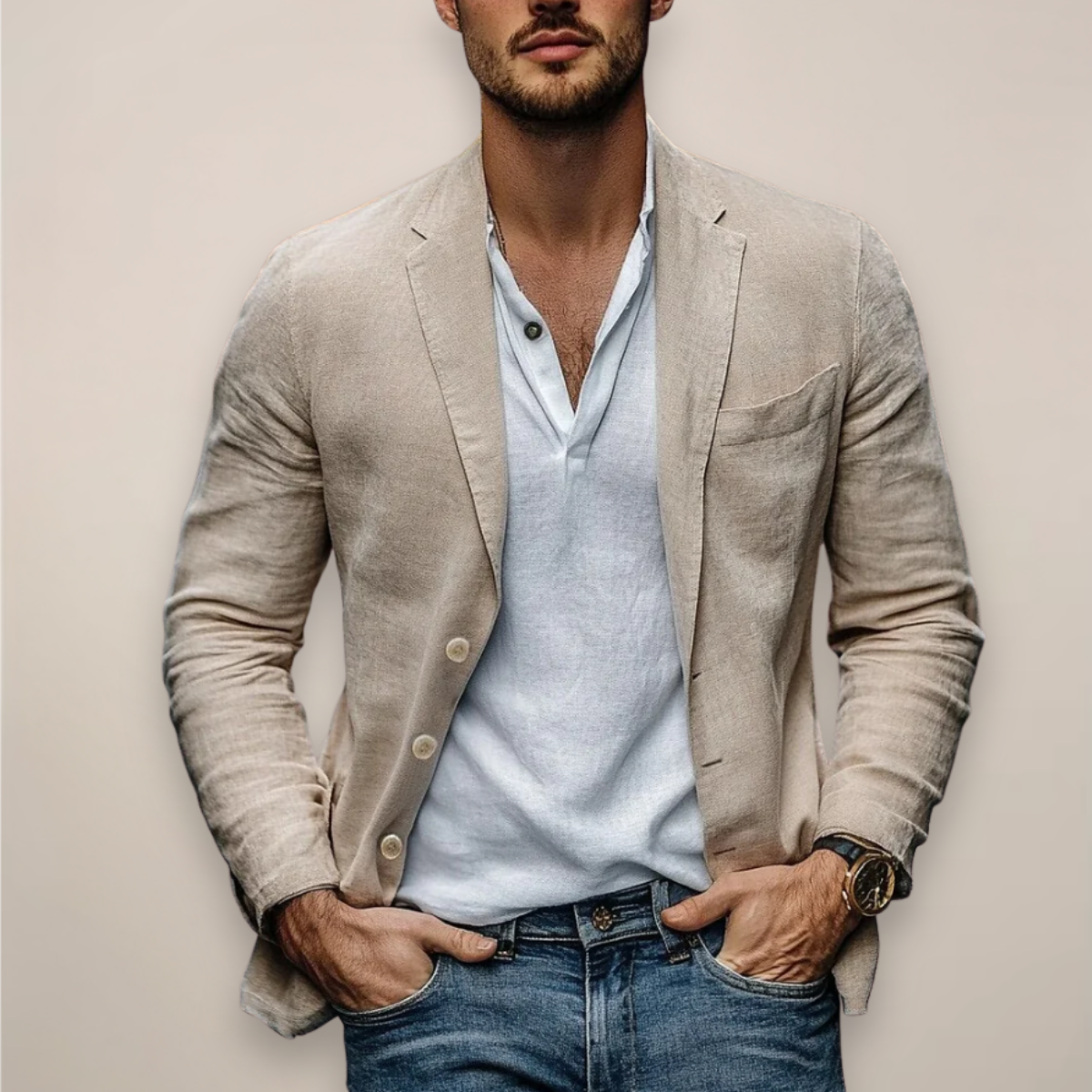 Louis | Men’s Linen Casual Blazer