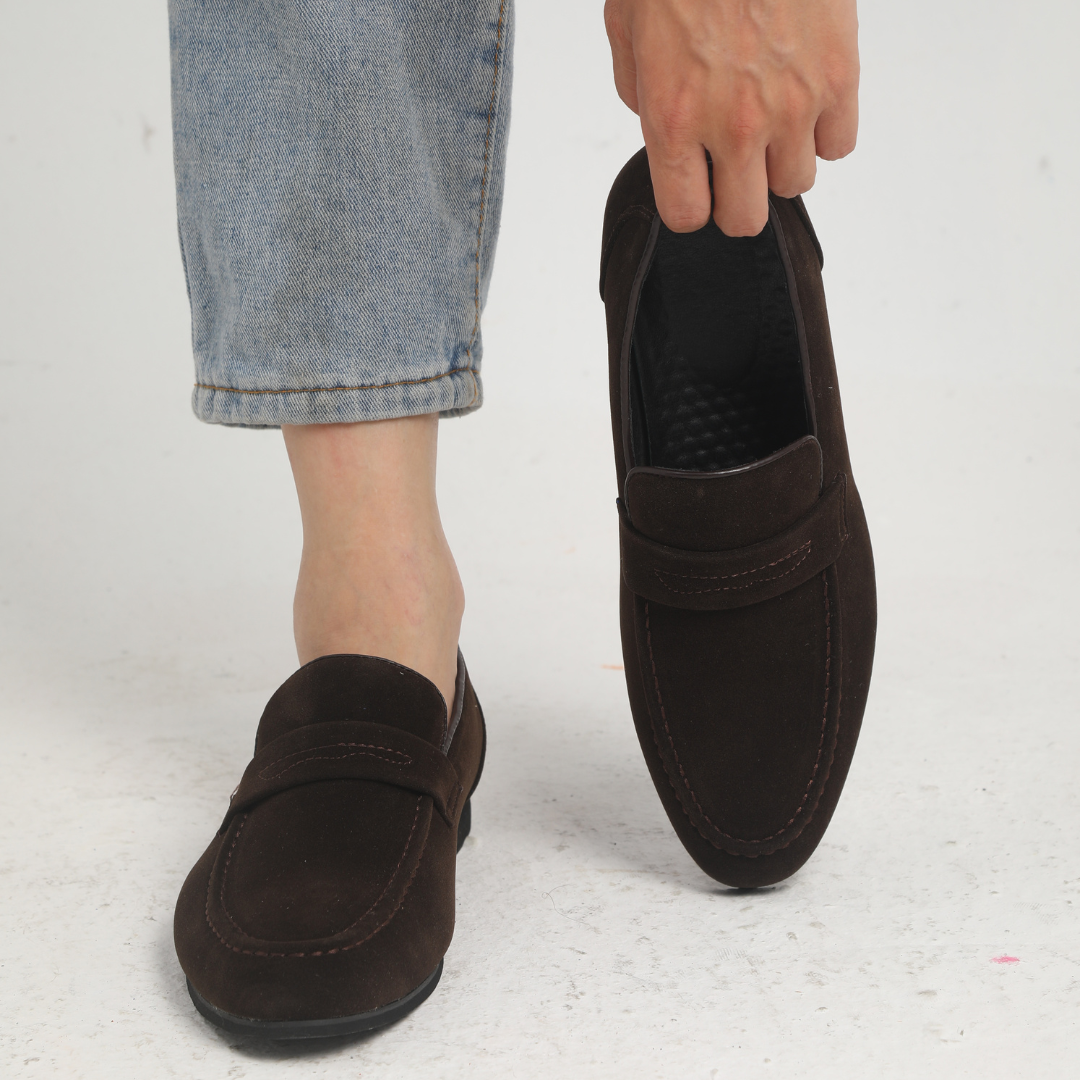 Bruno | Men’s Suede Penny Loafers