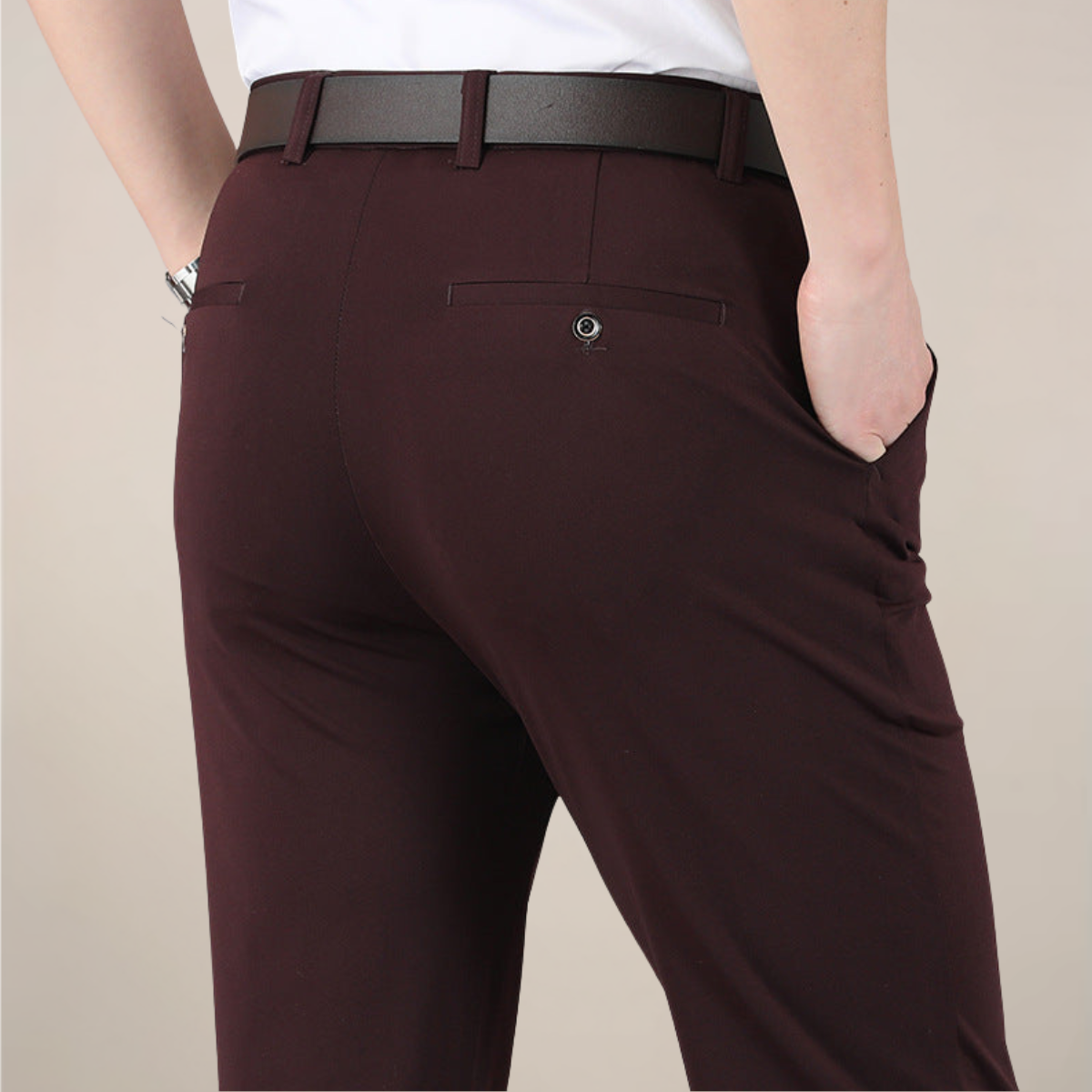 Samuel | Men’s Stretch Waist Slim Fit Trousers