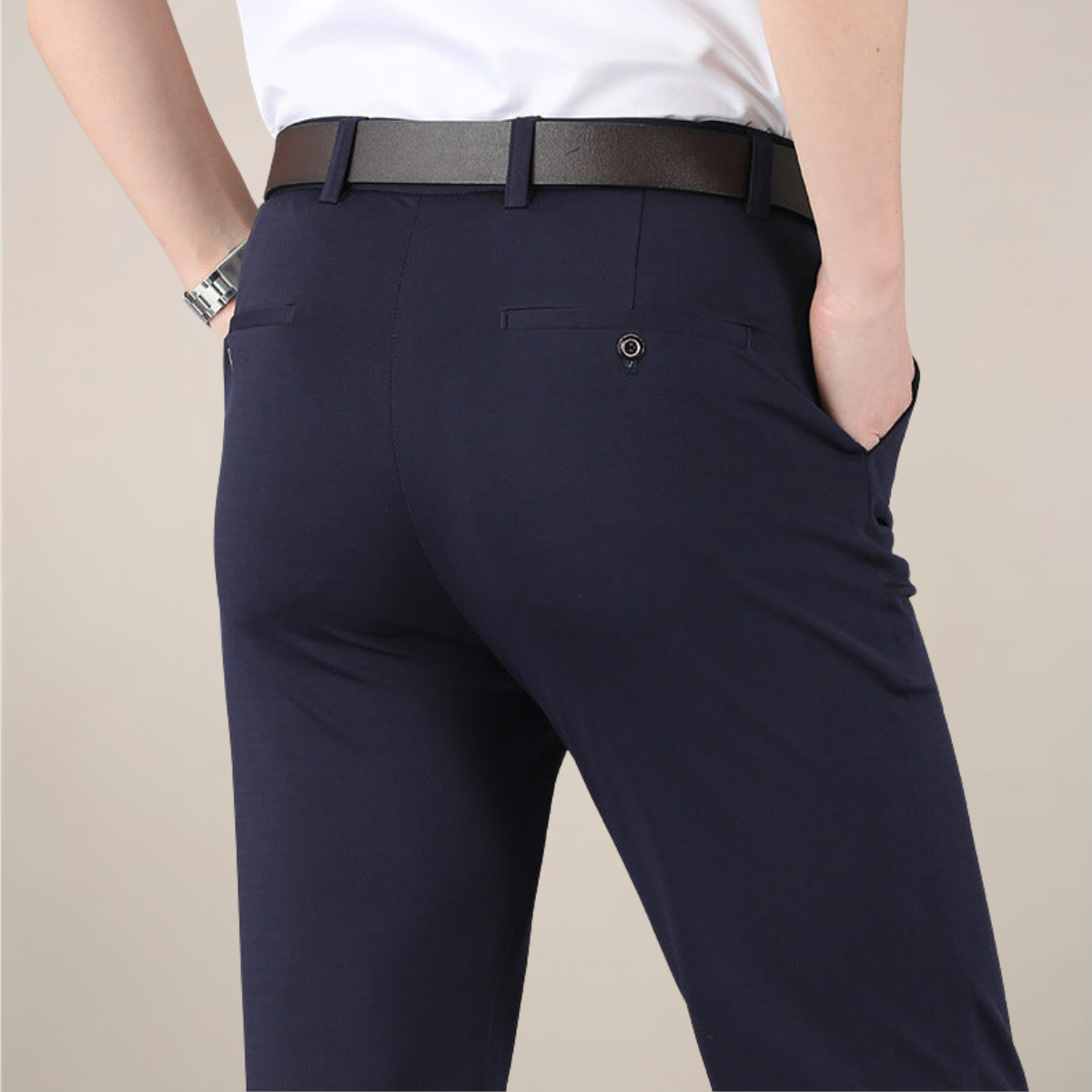 Samuel | Men’s Stretch Waist Slim Fit Trousers