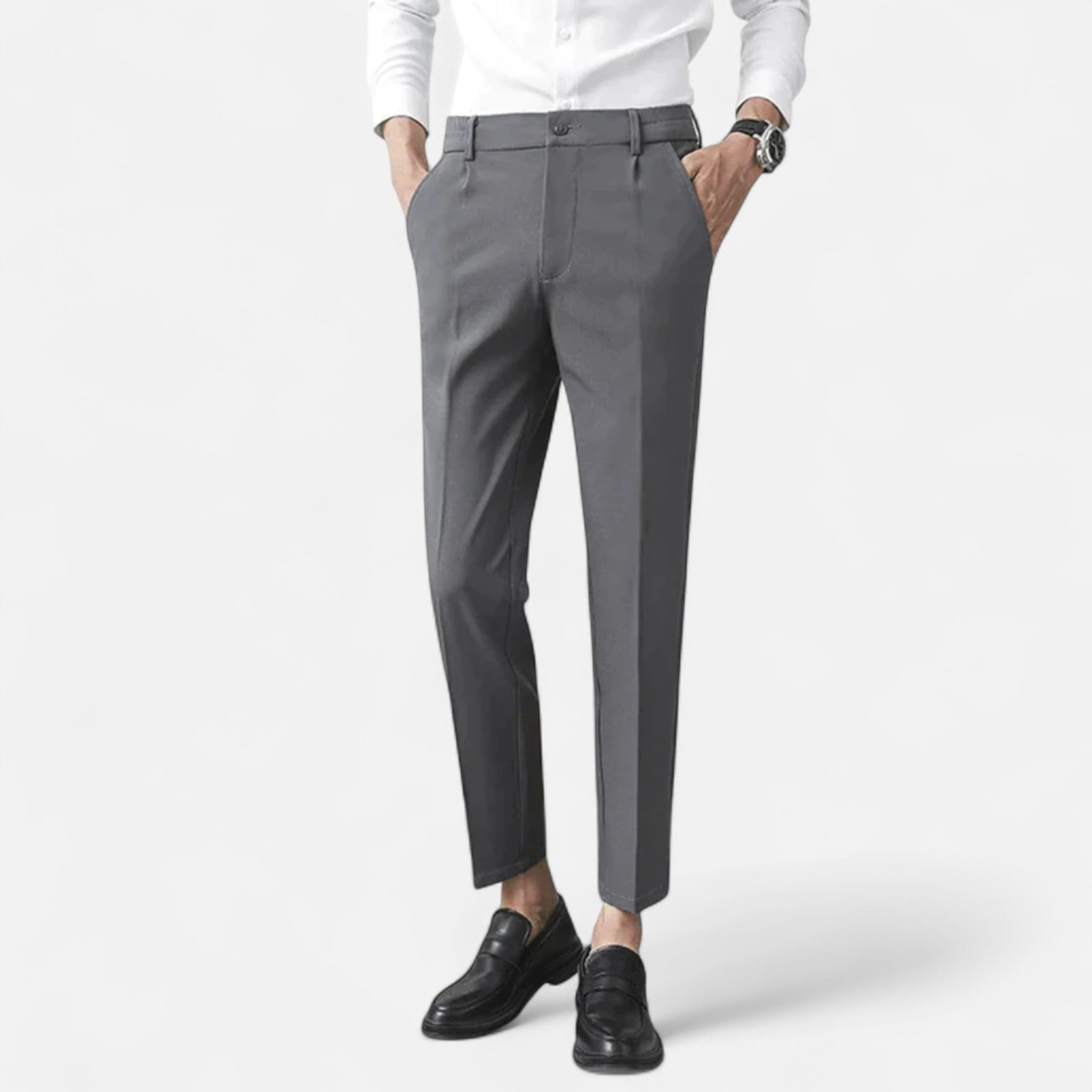 Michael | Men’s Slim Fit Tailored Ankle Length Trousers
