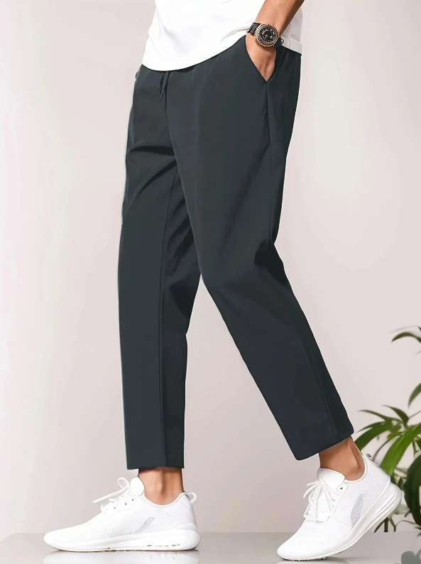 Daniel | Men’s Cropped Tapered Leg Trousers