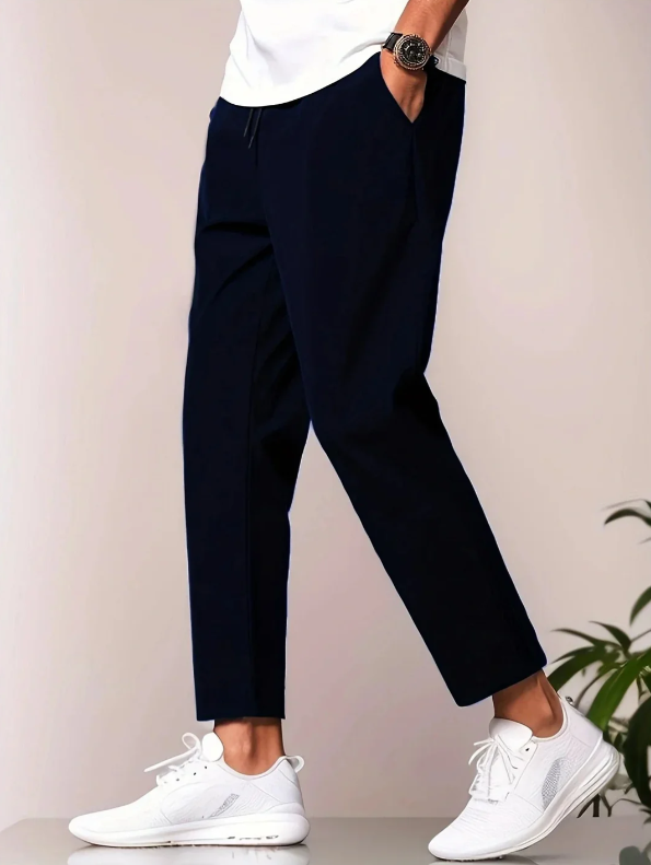 Daniel | Men’s Cropped Tapered Leg Trousers