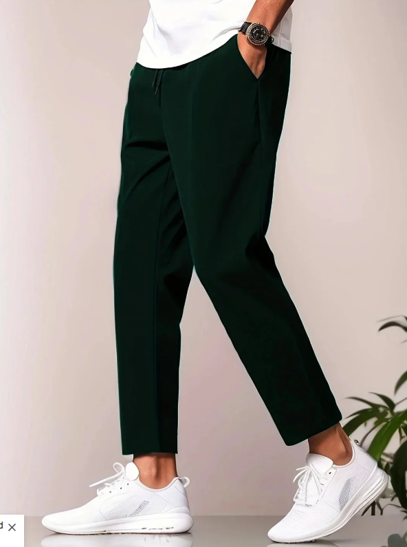 Daniel | Men’s Cropped Tapered Leg Trousers