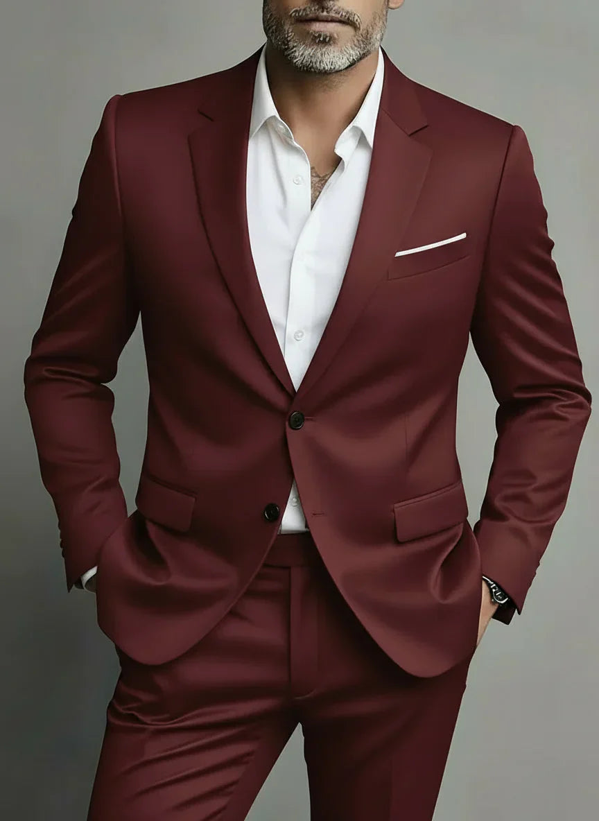 Hanzo | Men’s Worsted Wool Casual Two-Piece Suit