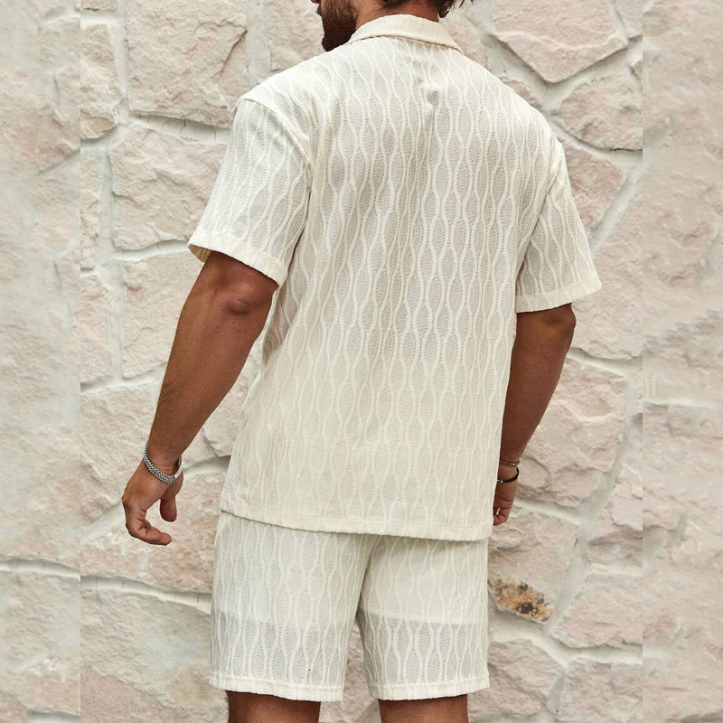 Kobe | Men’s Textured Short Sleeve Shirt Set