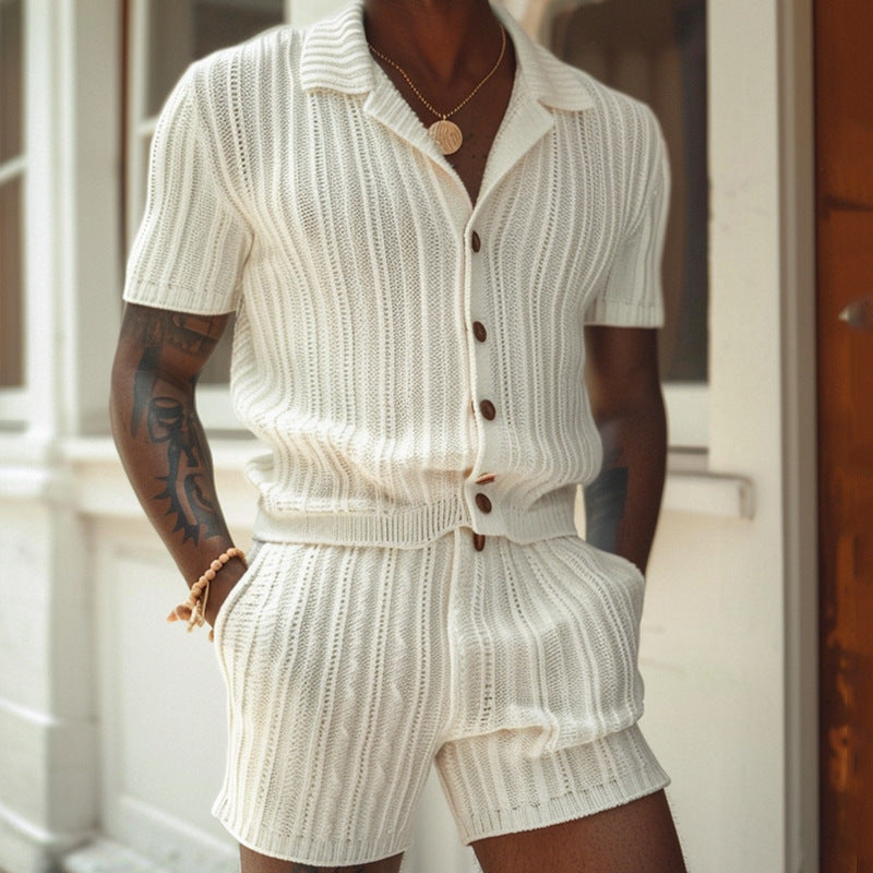 Nico | Men’s  Knit Shirt and Shorts Casual Set