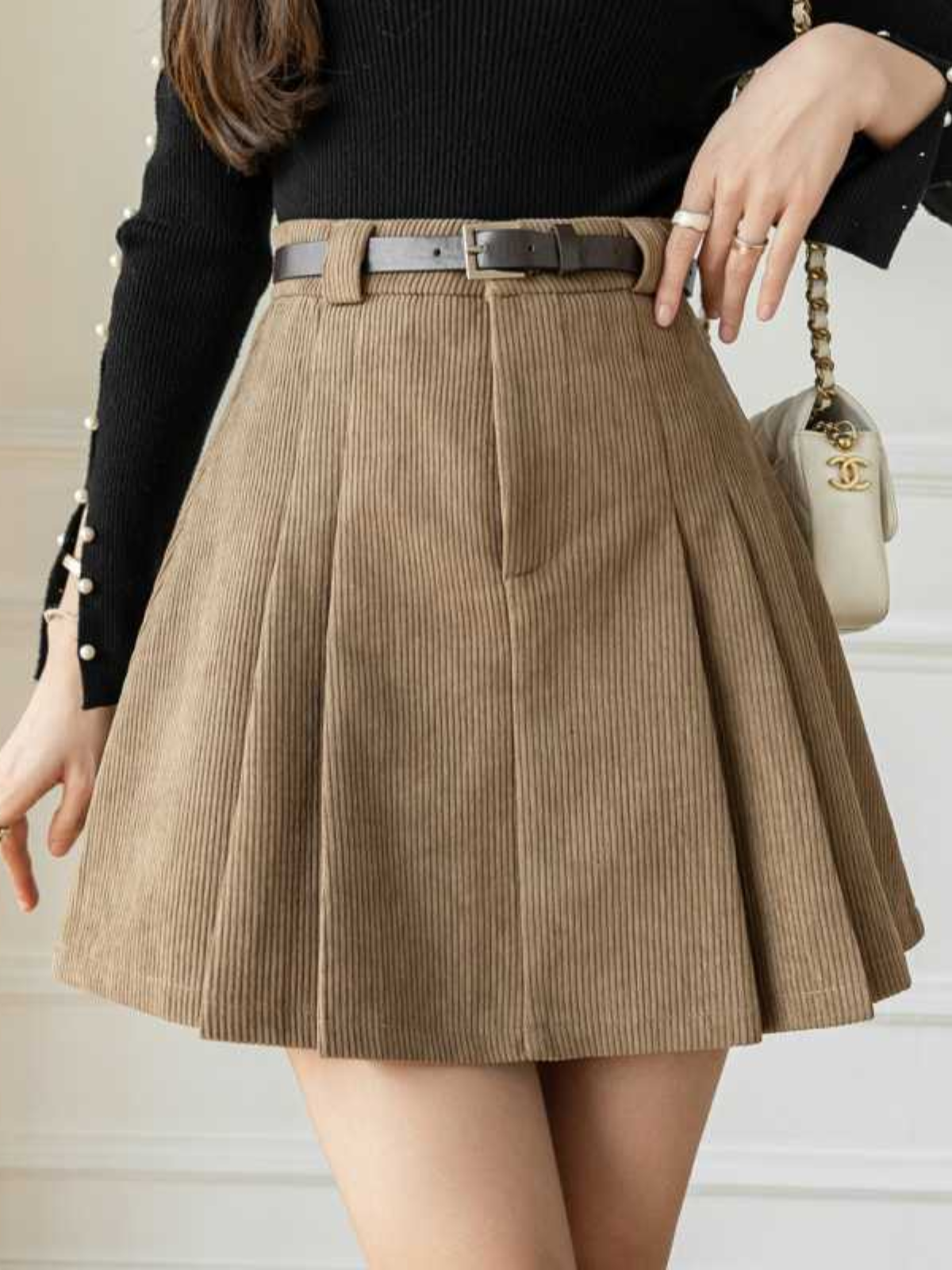 Desislava | Women’s Pleated Corduroy Skirt