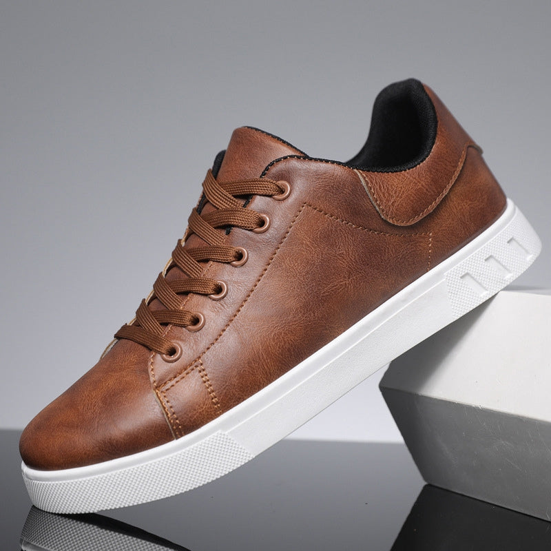 Stellan | Men’s Leather-Look Lace-Up Sneakers