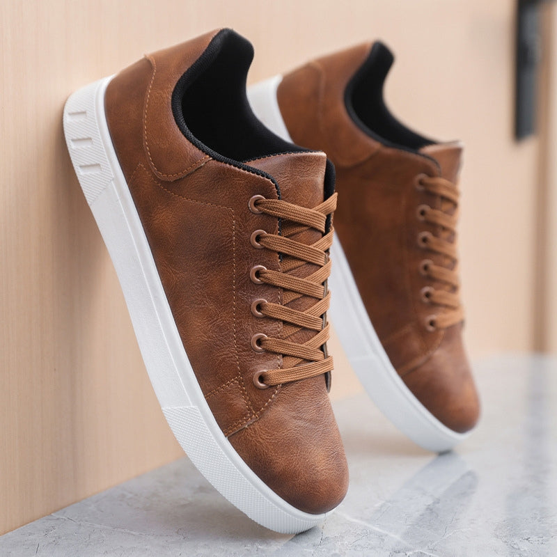 Stellan | Men’s Leather-Look Lace-Up Sneakers
