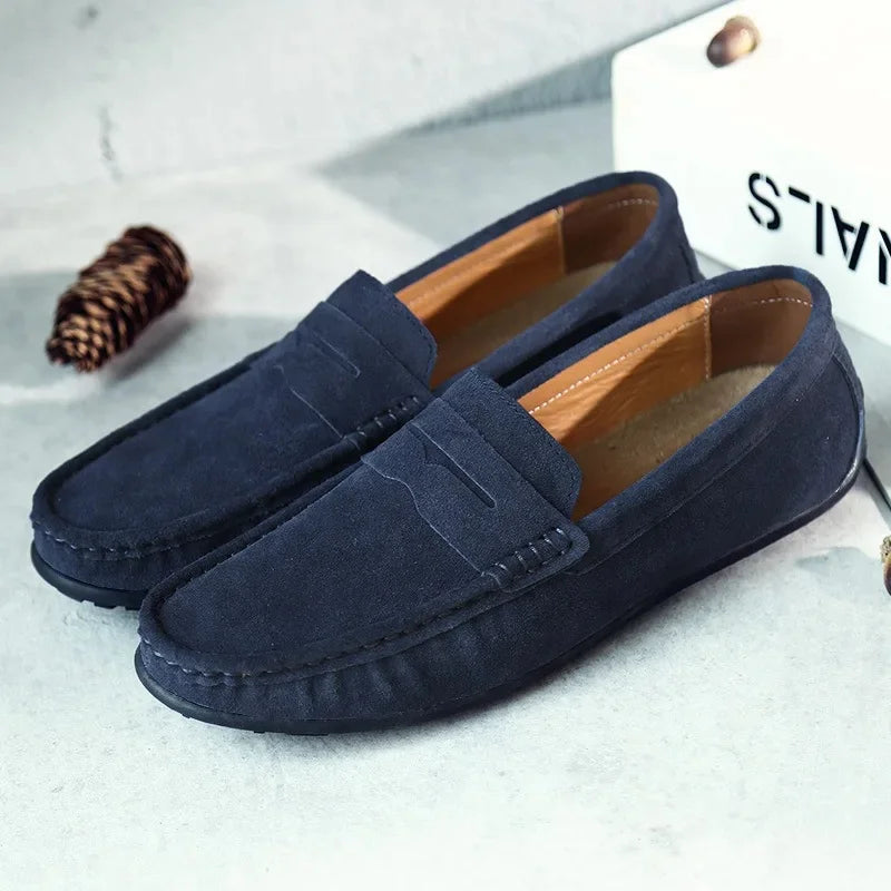 Marceau | Men’s Suede Penny Loafers