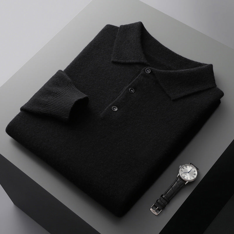 Gavin | Men's Soft Long Sleeve Polo Shirt