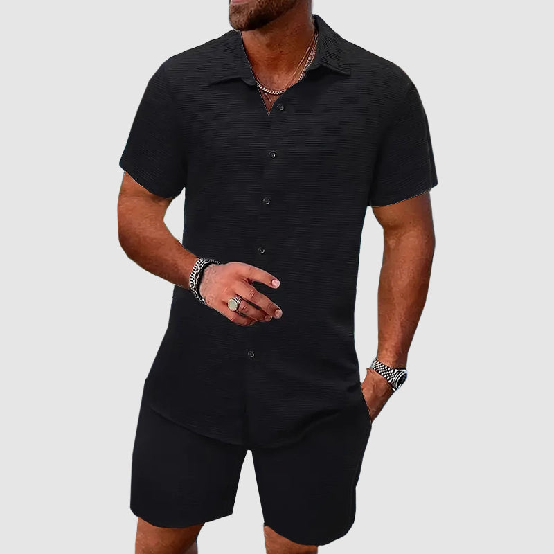 Otto | Men’s Two-Piece Short Sleeve Jacquard Set