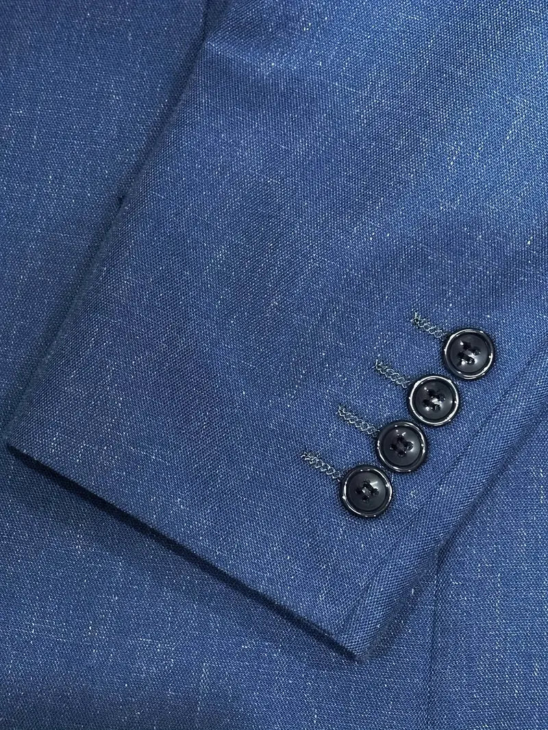 Henrik | Men’s Linen Blend Tuxedo Style Two-Piece Suit