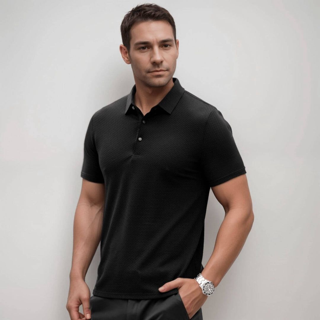 Quentin | Men’s Knit Short Sleeve Polo Shirt