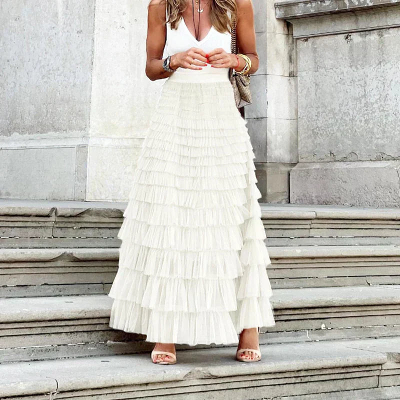 Leandra | Women’s Maxi Ruffle Skirt