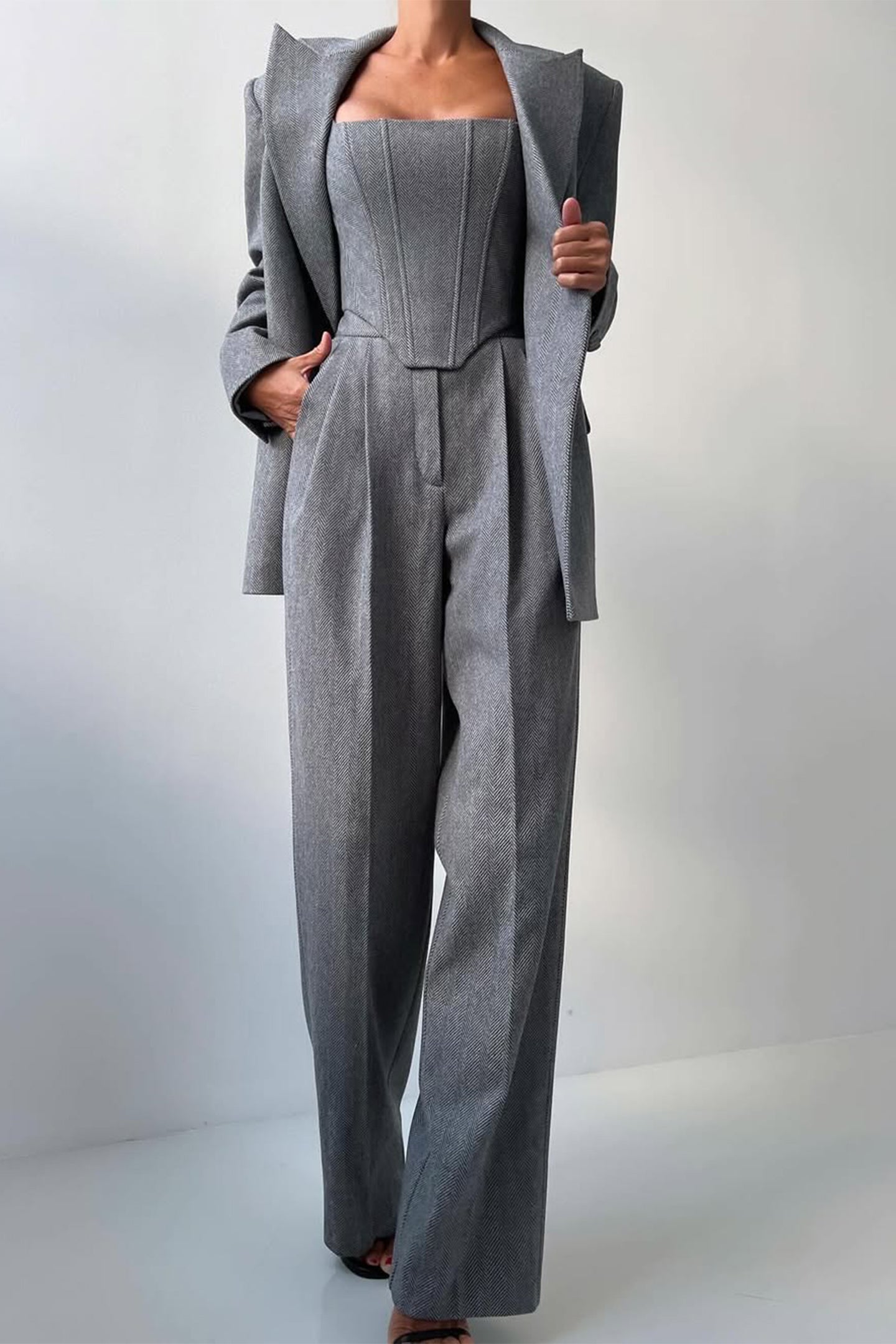 Florein | Women's Herringbone Three-Piece Suit