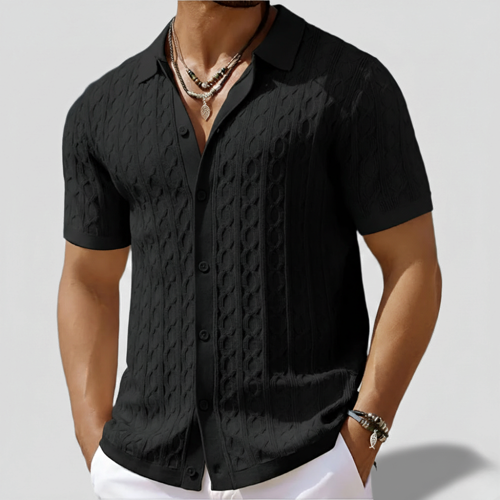 Stephen | Men’s Knit Short Sleeve Polo Shirt