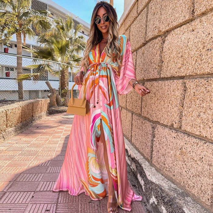Amelie | Women’s Long Loose Sleeve Maxi Dress