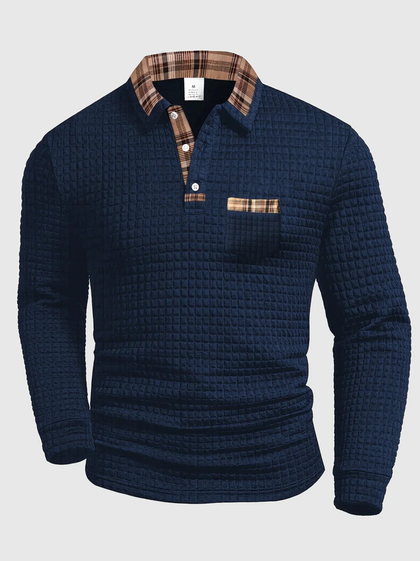 Lawrence | Men’s Textured Long Sleeve Polo