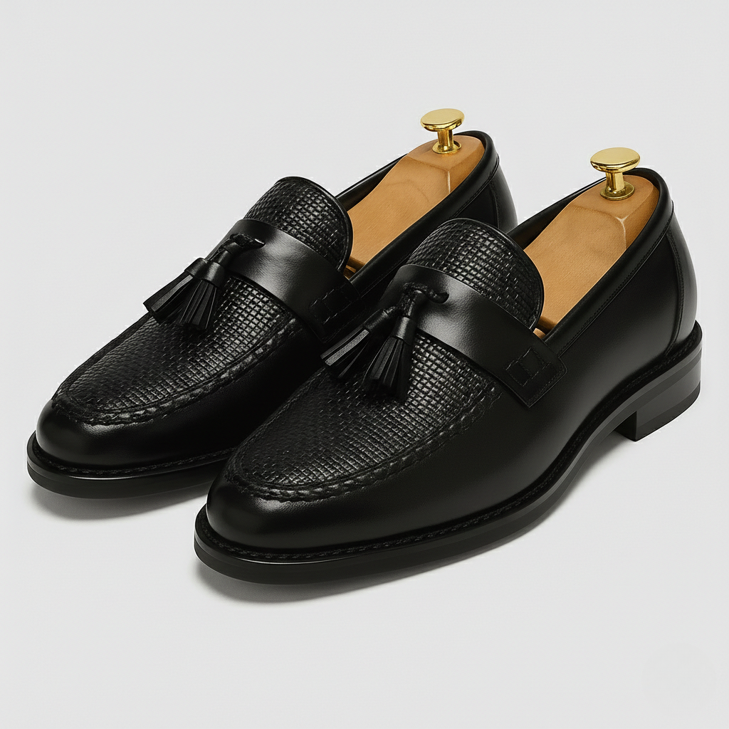 Anatole | Men’s Box Calf Leather Saddle Tassel Loafer