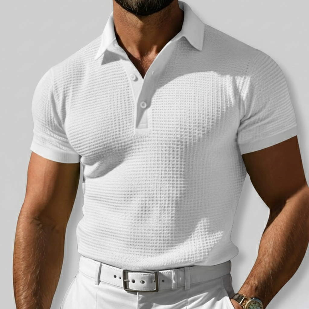 Raymond | Men’s Knit Short Sleeve Polo Shirt