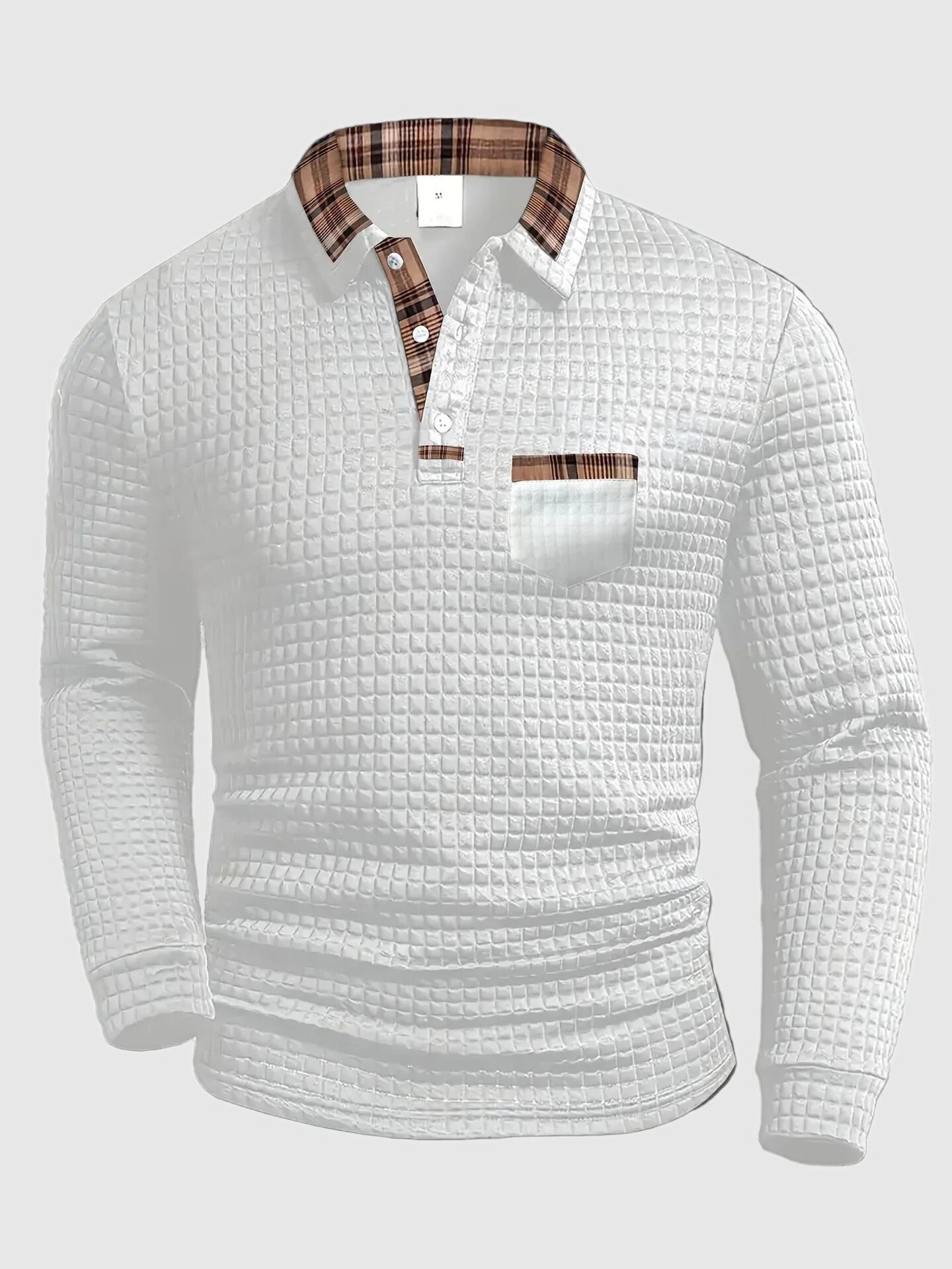 Lawrence | Men’s Textured Long Sleeve Polo