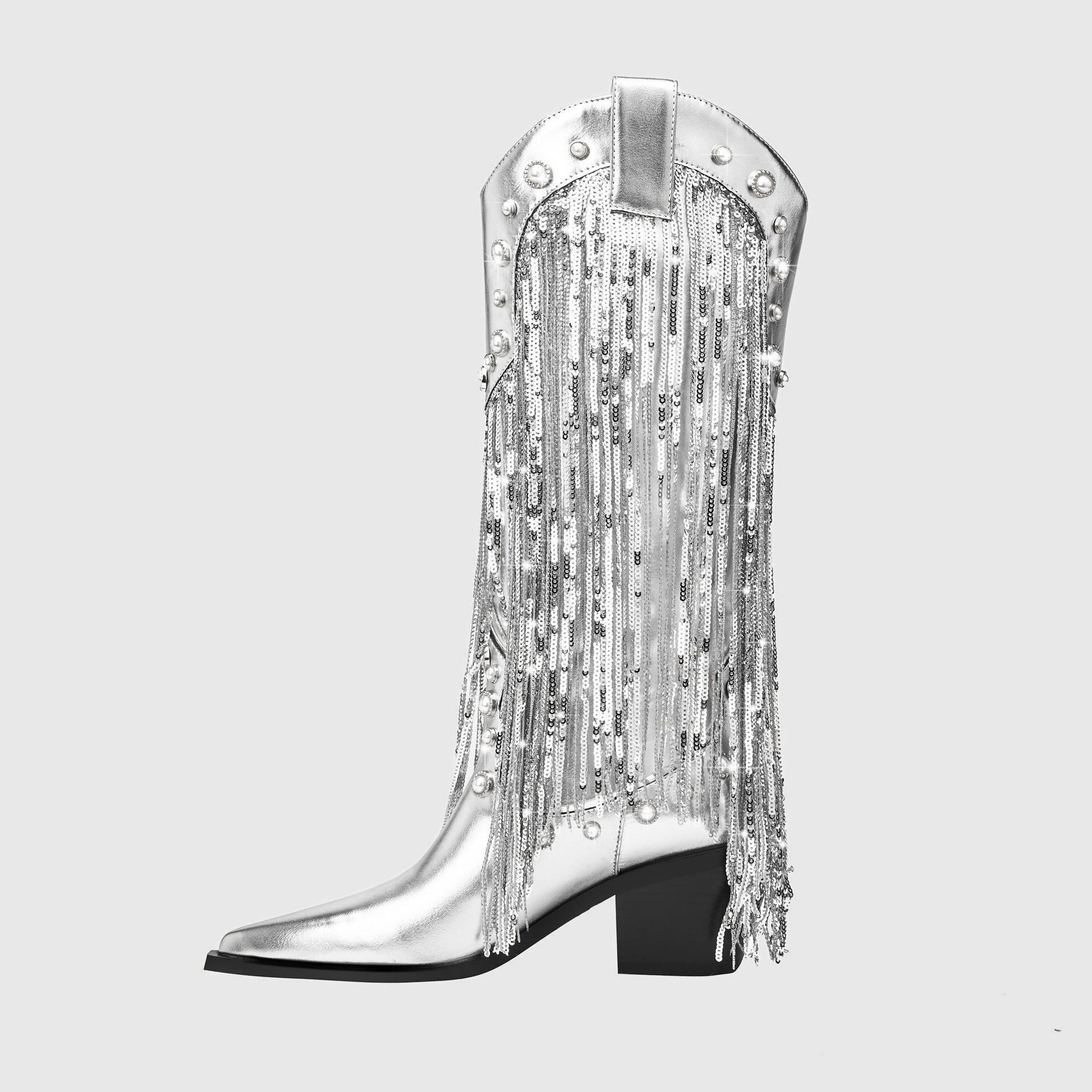 Monika | Women’s Fringe Cowboy Mid-Calf Boots